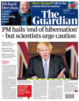 The Guardian front page 24.06.20