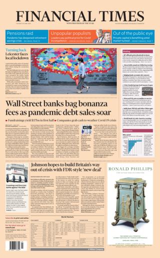 Financial Times front page 30.06.20