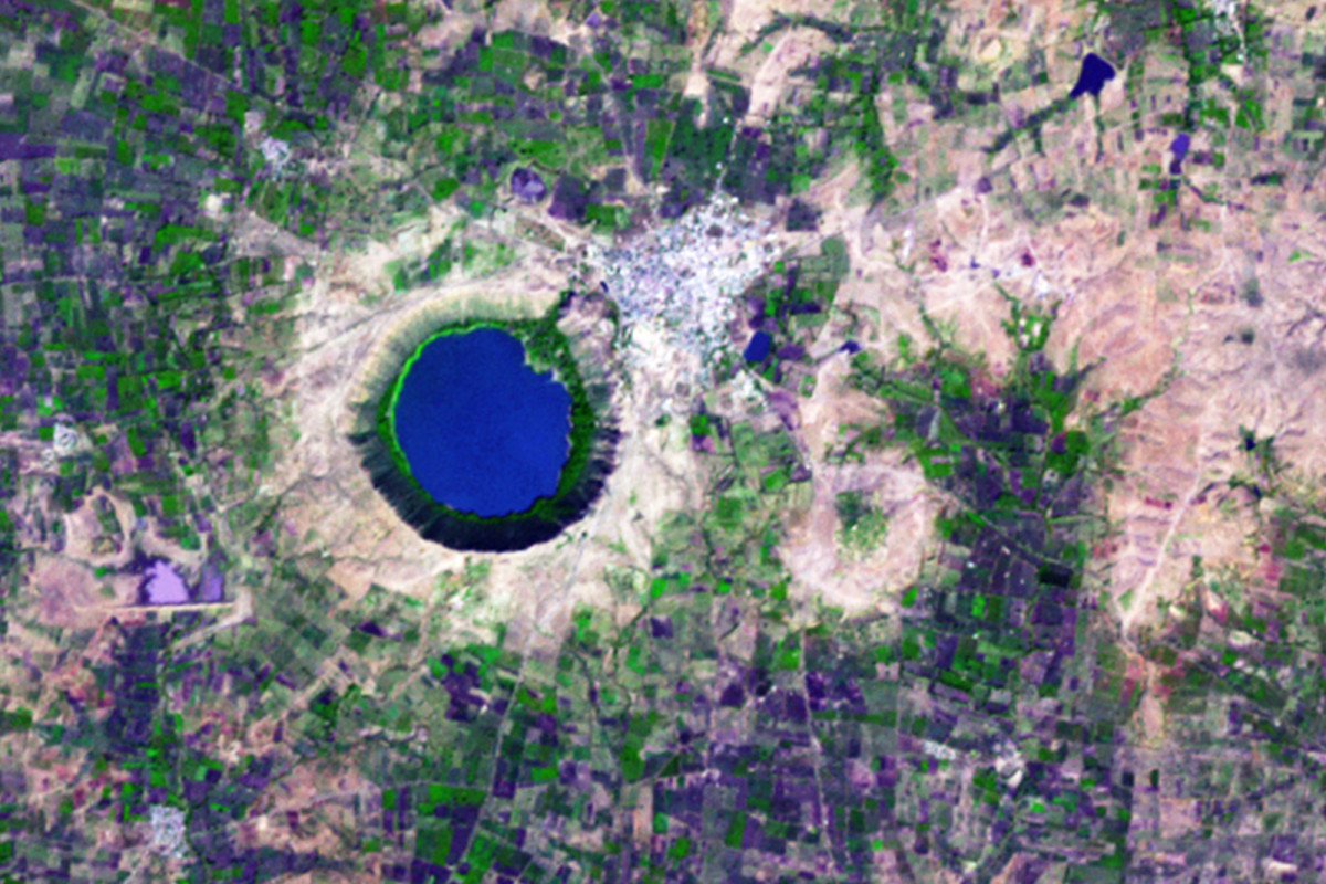 Massive crater lake in India suddenly turns pink