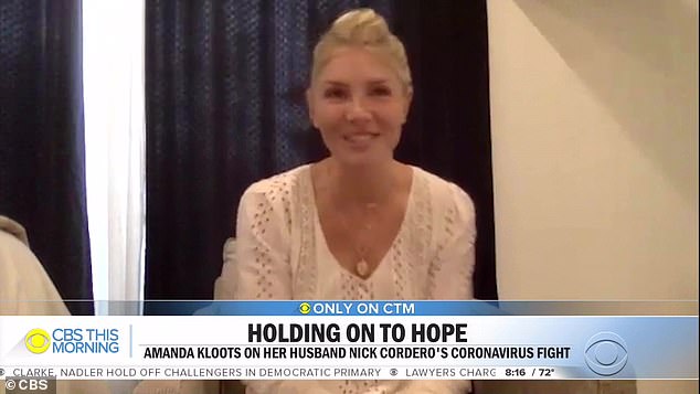 Hopeful: Amanda has said that it's not up to her to 'let Nick go' saying she will leave that up to God