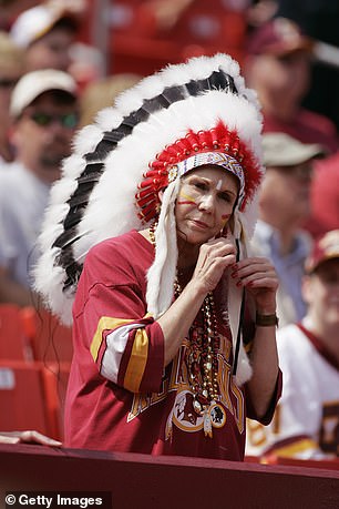 A Washington Redskins fan prepares for the game against the Tampa Bay Buccaneers on September 12, 2004 at FedEx Field in Landover, Maryland