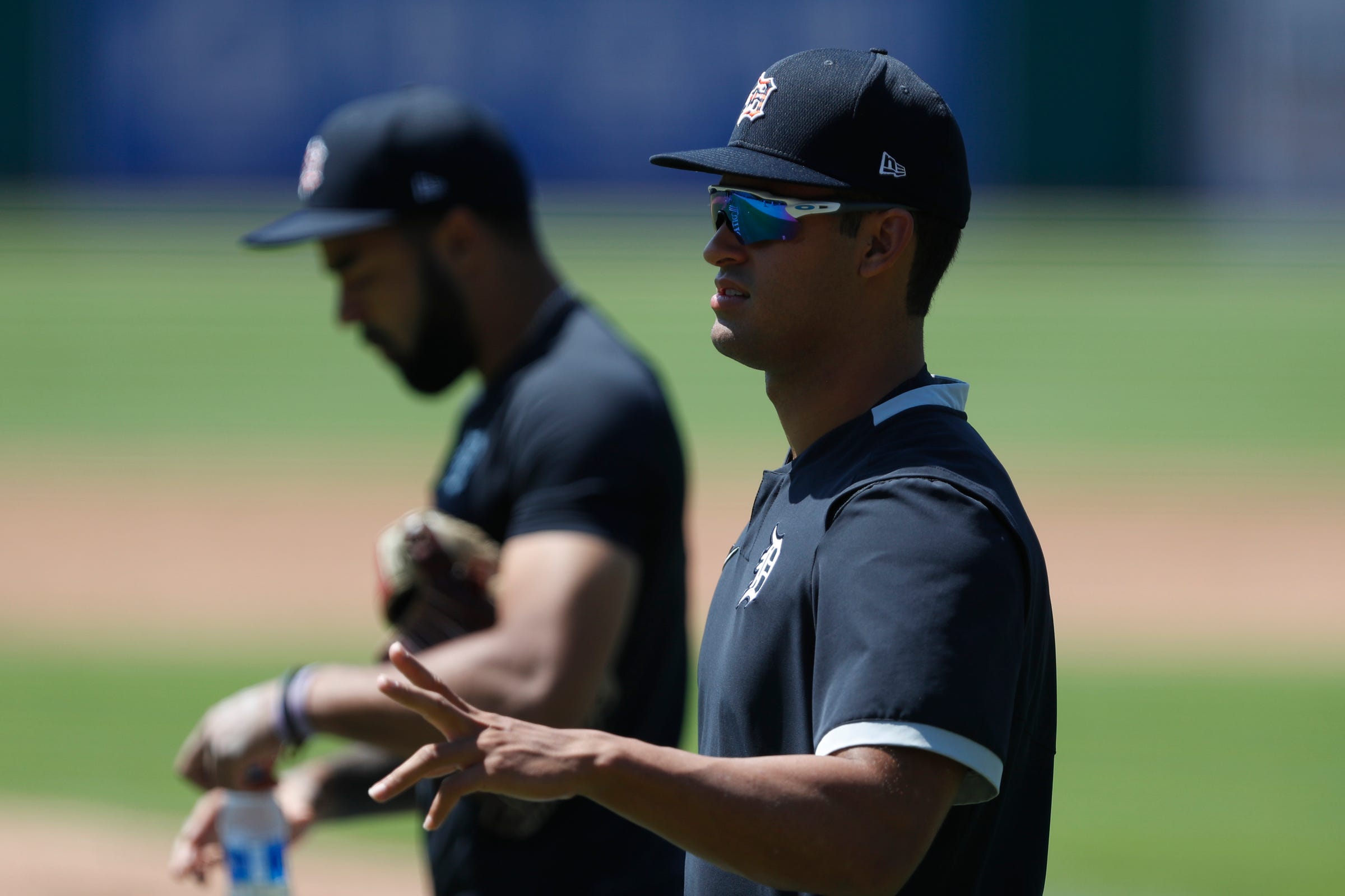 Detroit Tigers outfielder Riley Greene showed off his talent July 5, 2020, during summer camp workouts at Comerica Park.