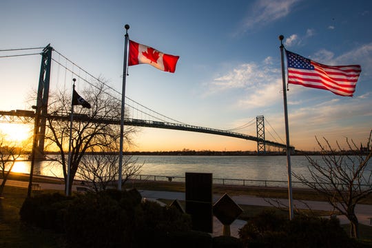 Border crossing points like the one between Detroit and Windsor, Ontario, will be closed for at least another month.