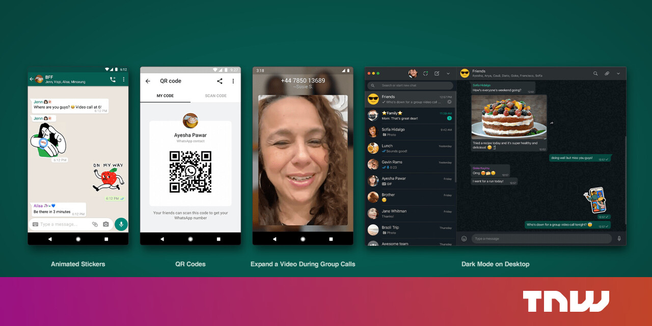 WhatsApp officially announces QR codes and animated stickers