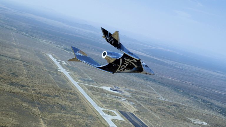 Virgin&#39;s SpaceshipTwo is hoping to soon take passengers to the edge of space. Pic: Virgin Galactic