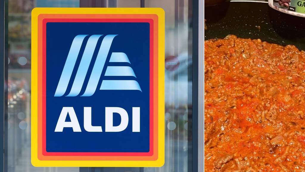 ALDI supermarket shopper's bolognese hack using Mediterranean Delite Garlic Dip and Colway’s Caramelised Onion Relish