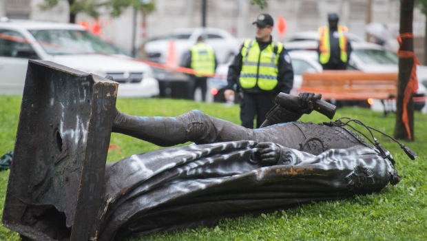 Montreal mayor denounces destruction of Sir John A. Macdonald statue