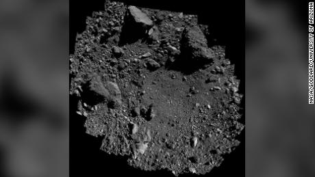 This is the Nightingale site on Bennu where the sample will be collected.