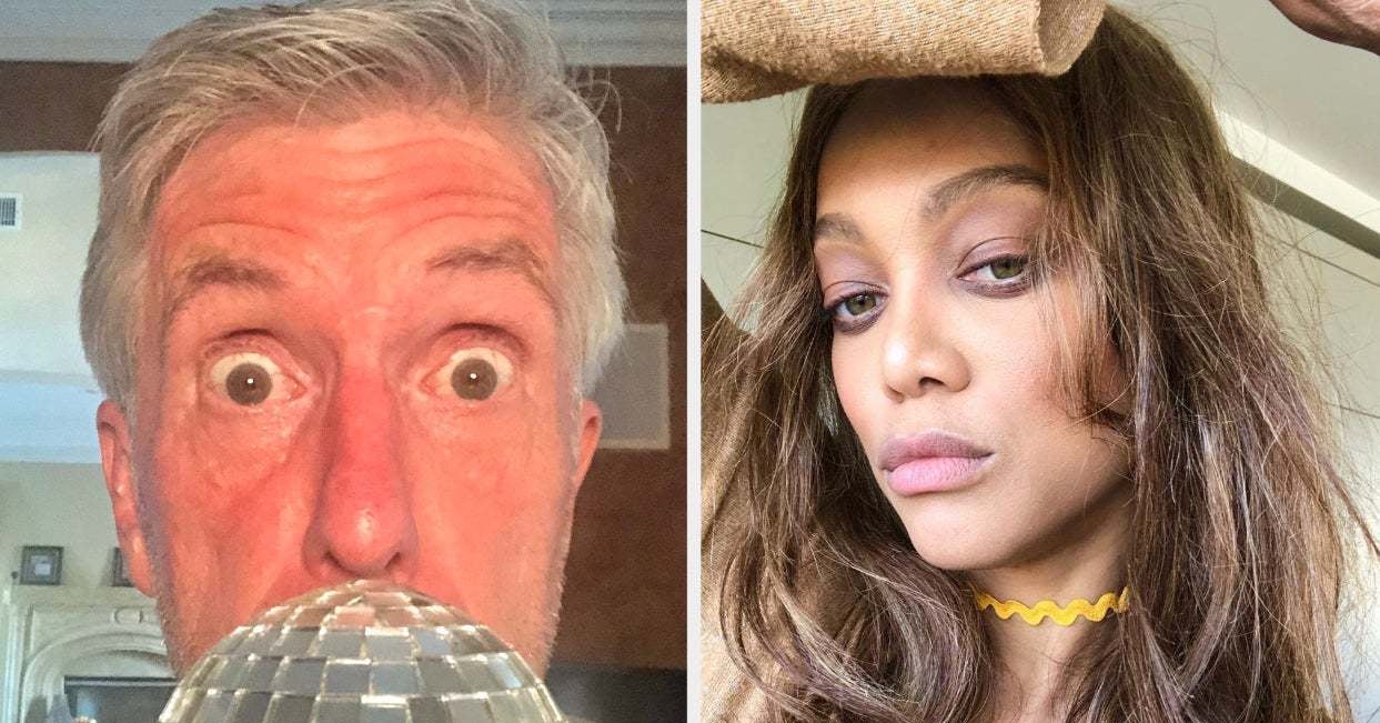 Tom Bergeron mocked the Tyra Banks poster while dancing with the stars