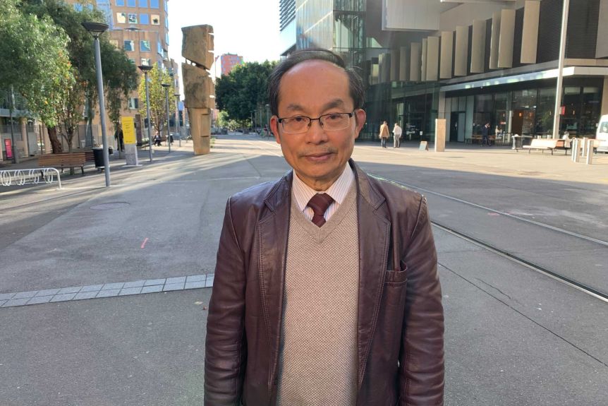 A picture of a man outside a Sydney street