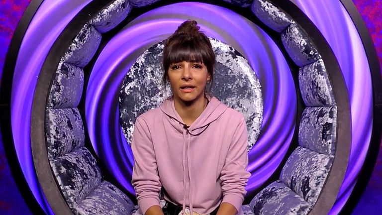 Roxanne Palette cries in the diary room at Celebrity Big Brother 2018