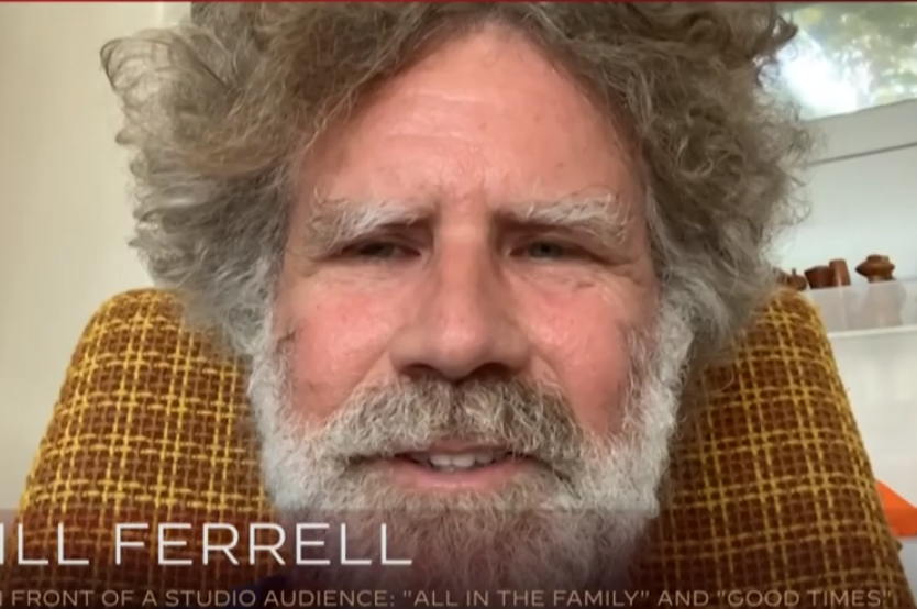 Will Ferrell has long hair, a mustache and a beard