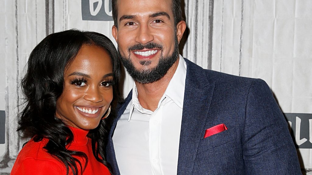 'The Bachelorette' stars Rachel Lindsay and Bryan Abasolo attend the Build Series to discuss 'The Bachelorette' at Build Studio on September 30, 2019 in New York City.