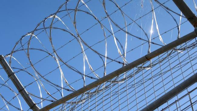 File photo of barbed wire in prison.