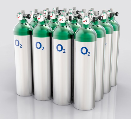 3D insulated oxygen tank.  Hospital equipment illustration;  Shutterstock ID 393638710;  Purchase order: -