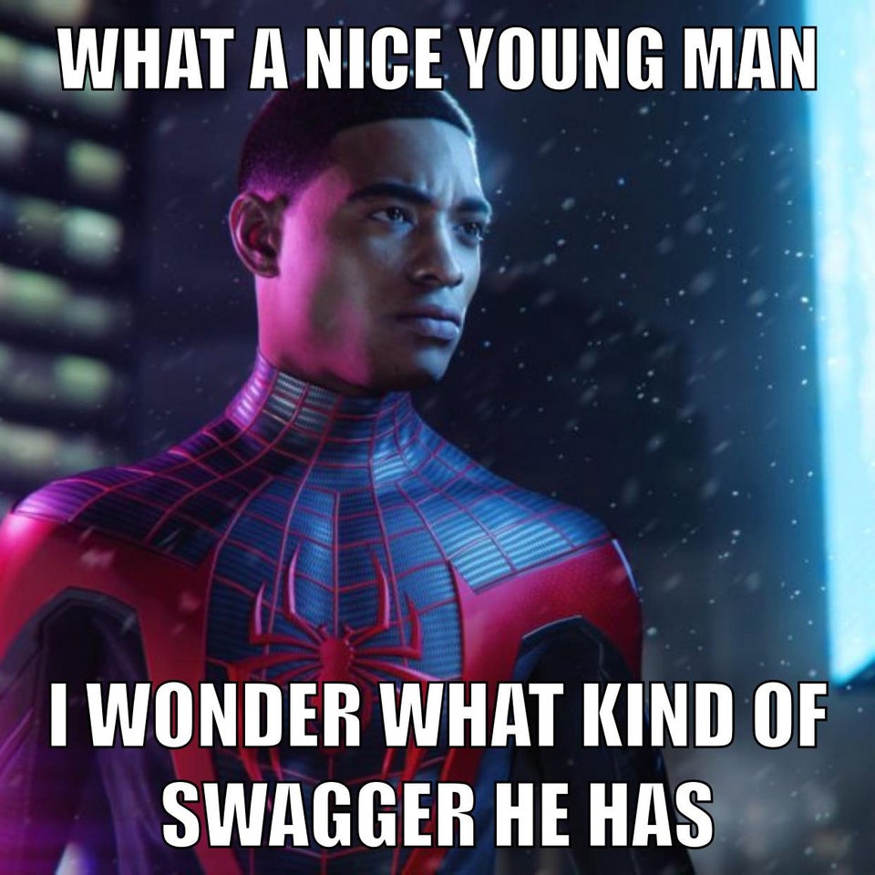 Spider-Man Mel Morales exaggerated bragging about black teen meme