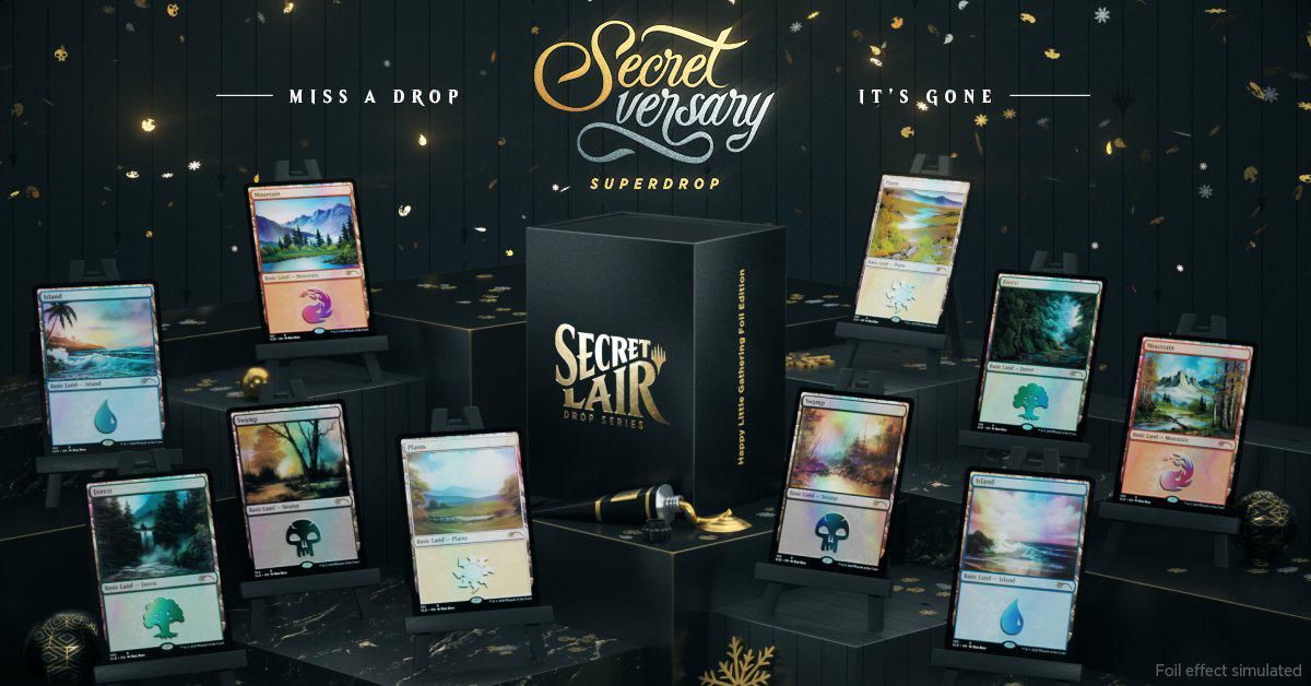 This next 'Magic The Gathering' secret lair collection features Bob Ross art