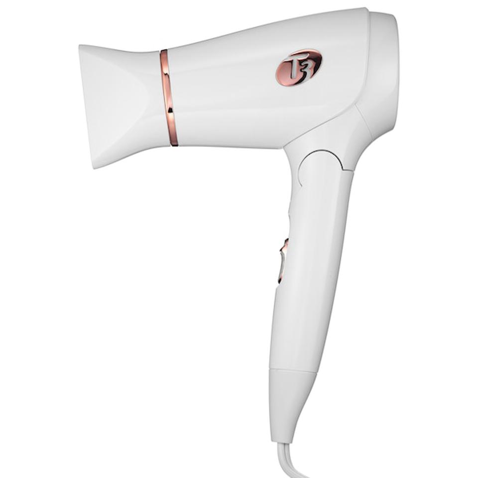 Lightweight, foldable dual voltage hair dryer - T3