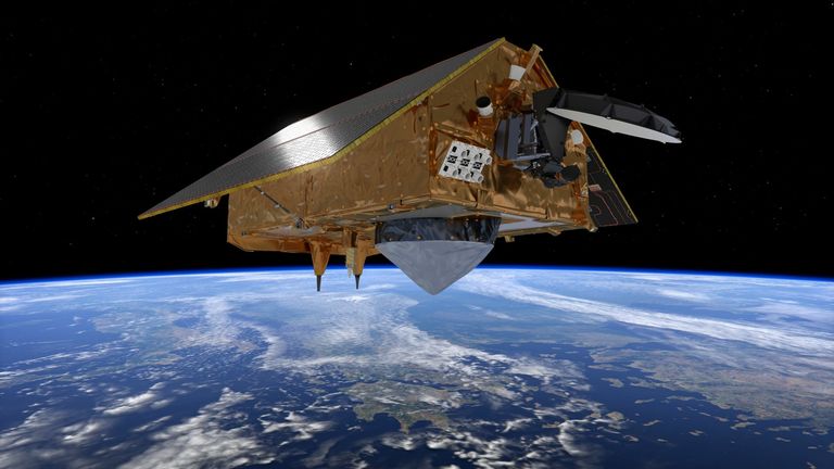 What Copernicus Sentinel 6 might look like over the Andes.  European Space Agency credit