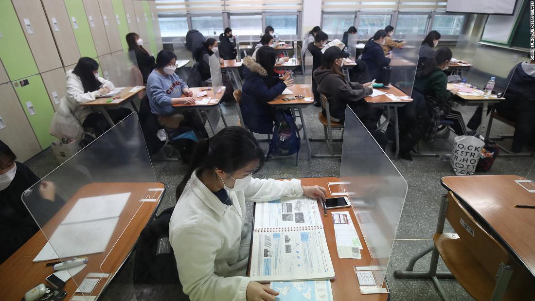 COVID-19 cases rise in South Korea, but half a million students sit for the CSAT university entrance exam