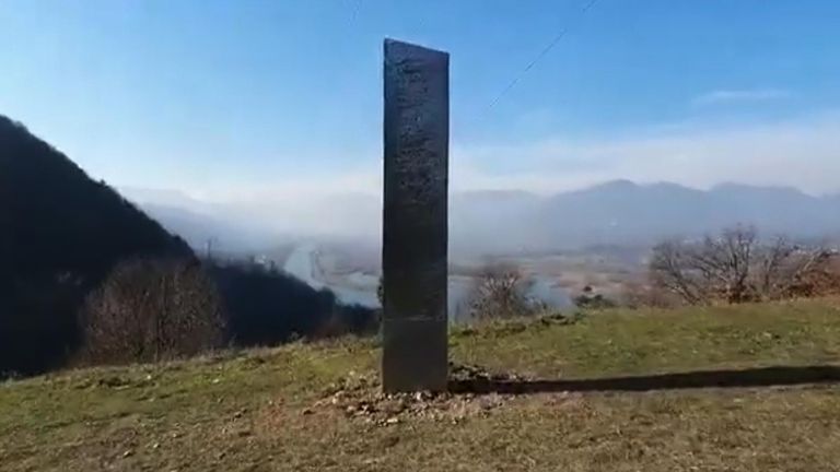 Monolith appeared in Romania.  Pic: Ziar Piatra Neamt