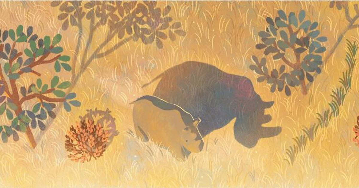 Google Doodle highlights Sudan, the last male of the northern white rhino