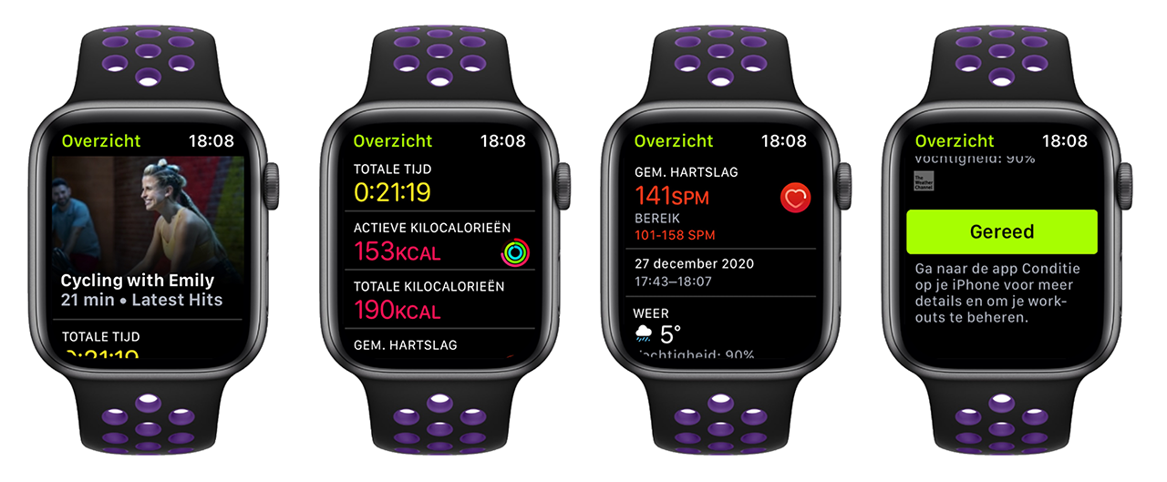 The Fitness + workout on Apple Watch is finished