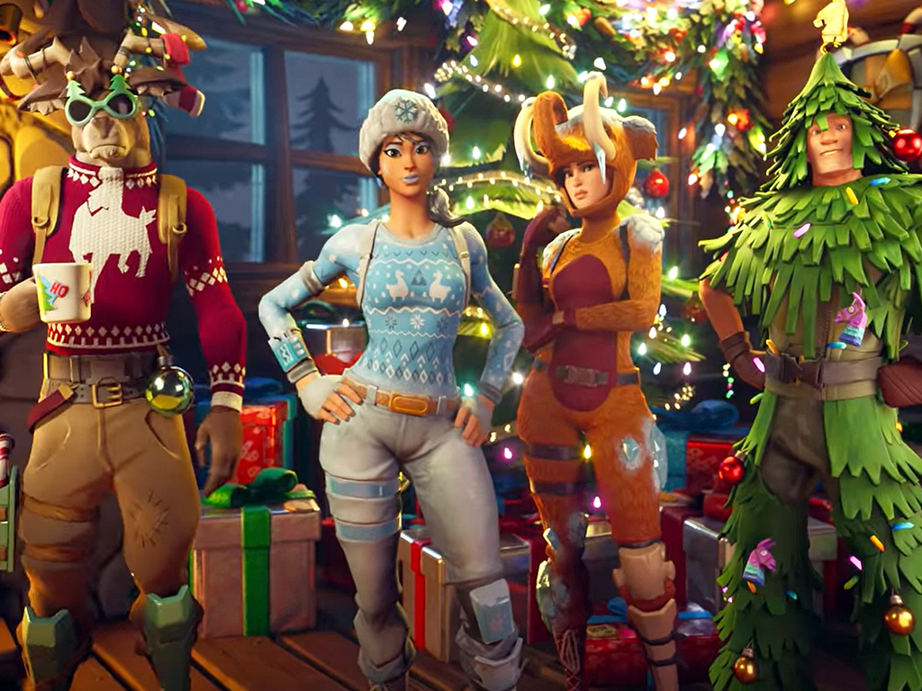 Winterfest 2019 event in Fortnite video game on Xbox One