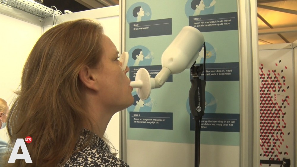A new breath analyzer replaces a cotton swab in the test passes