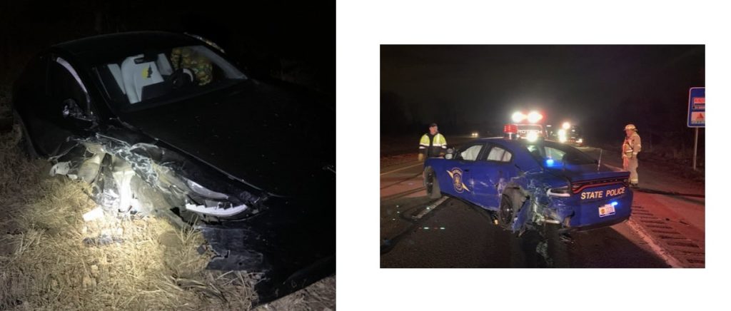 Tesla on autopilot collided with a police car
