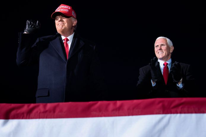 Then President Donald Trump and Vice President Mike Pence during the election campaign last year.