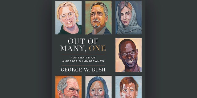 A book written by President George W. Bush "Among the many photos, one: Portraits of immigrants in America"