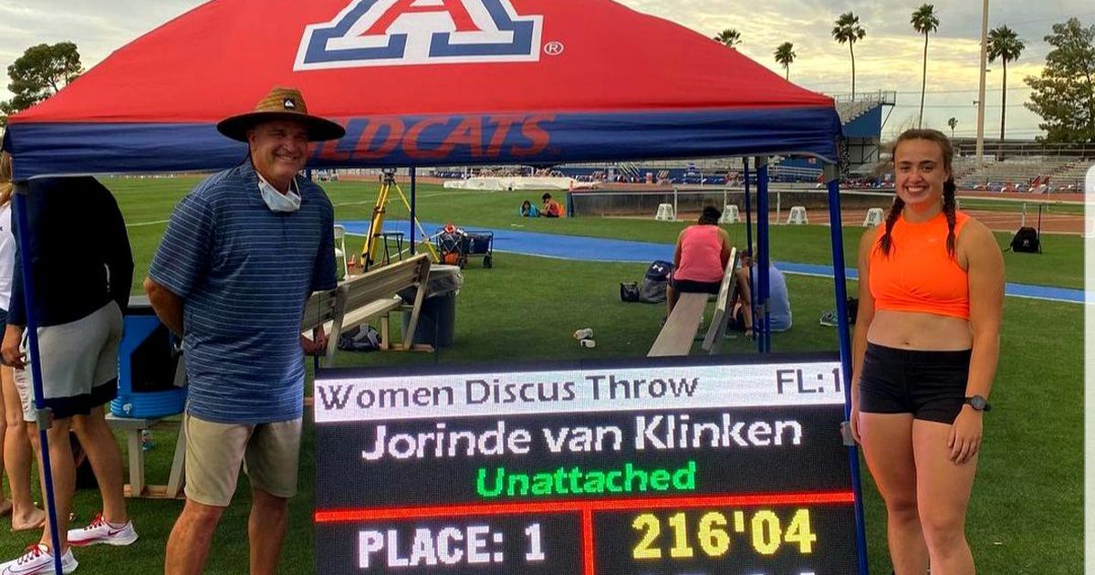 Jorinde van Klinken with playable disc record |  sport