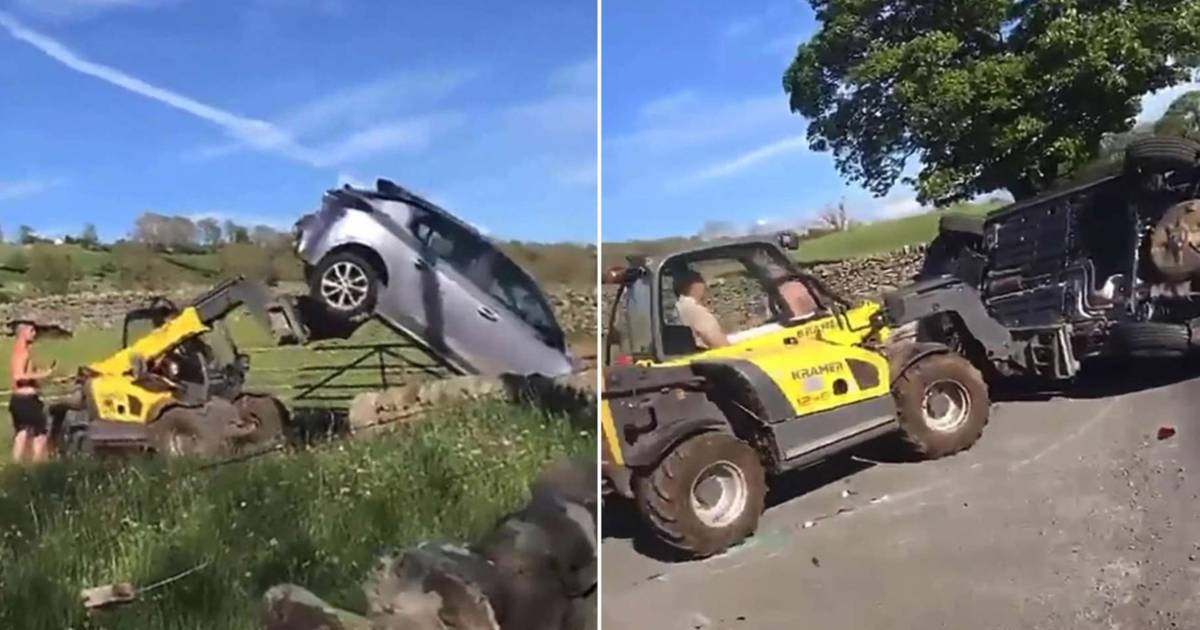 Farmer makes short work of wrong Parker: Knocked car and car driver |  the cars