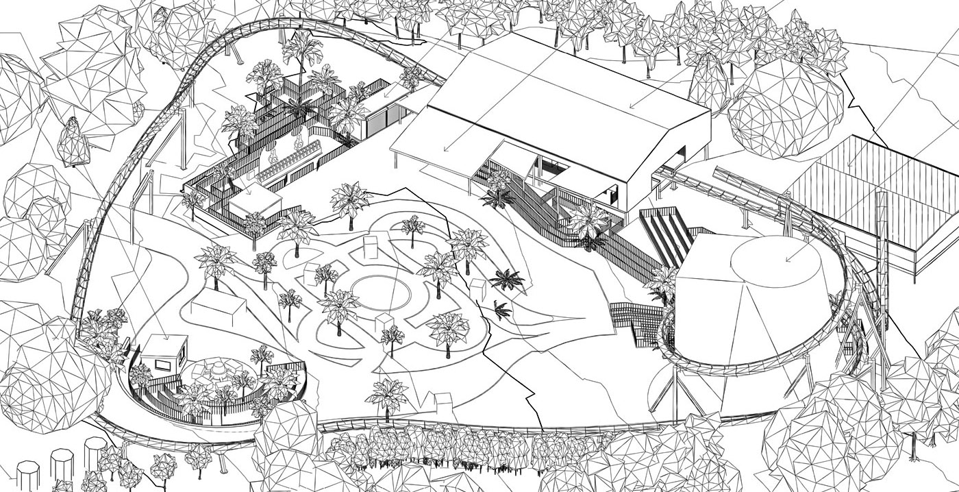 English theme park building plans refer to the unique roller coaster concept