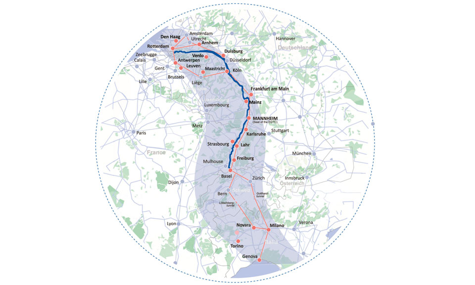 Roadmap of the CO2 neutral Rhine-Alpine Corridor