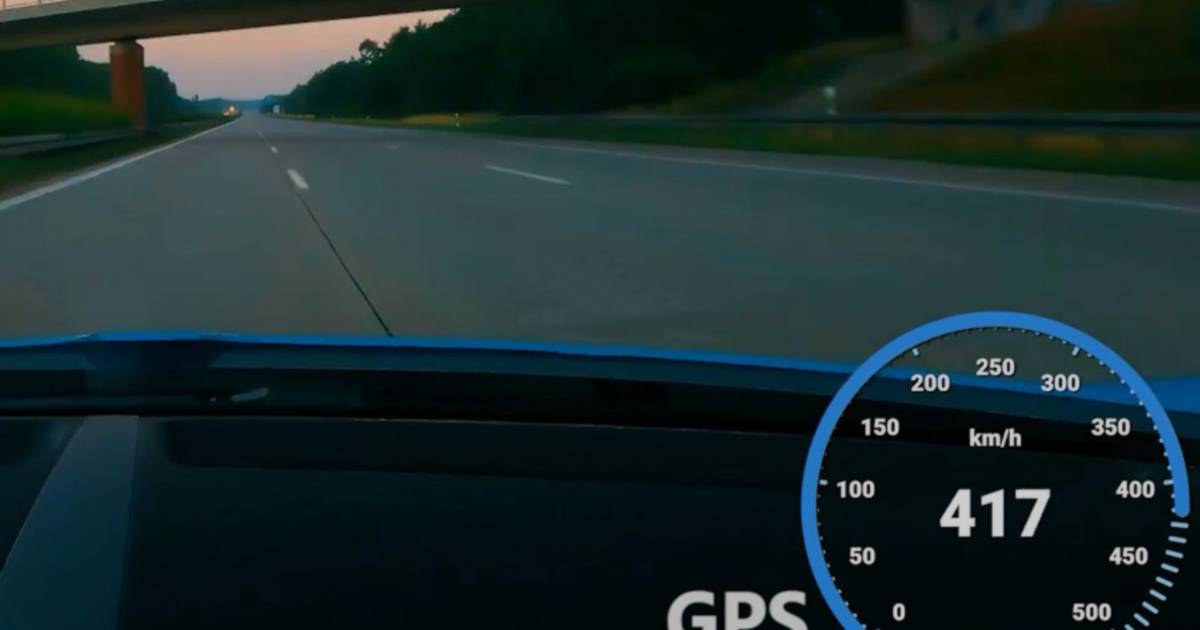 At 417 km/h on the German motorway: Terrifying video from a Czech billionaire |  Link in CV