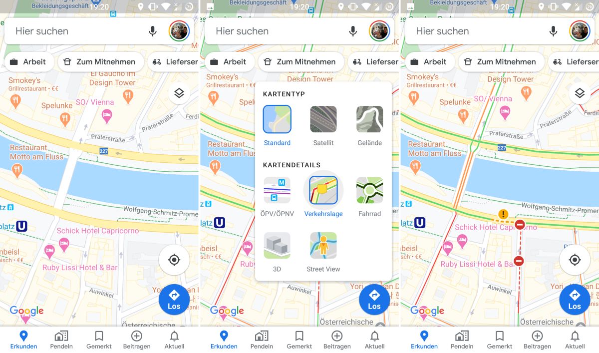 google maps traffic jam android