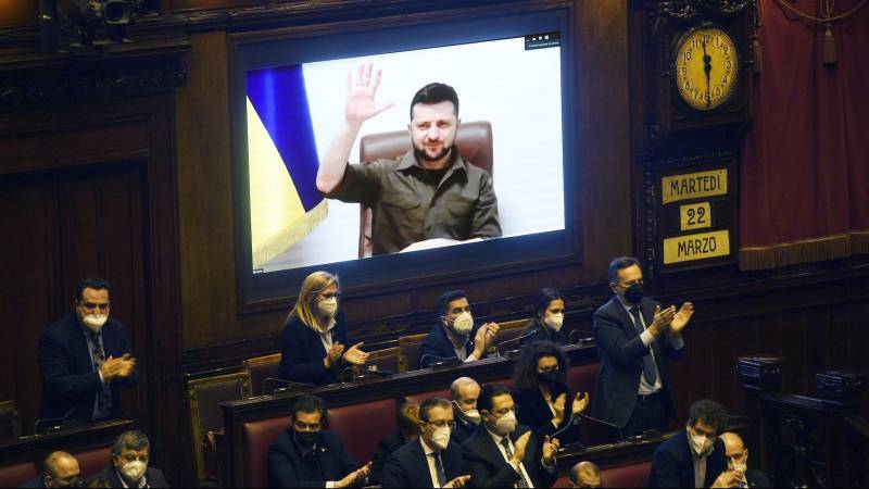 How will Zelensky urge the House of Representatives to provide more aid to Ukraine tomorrow