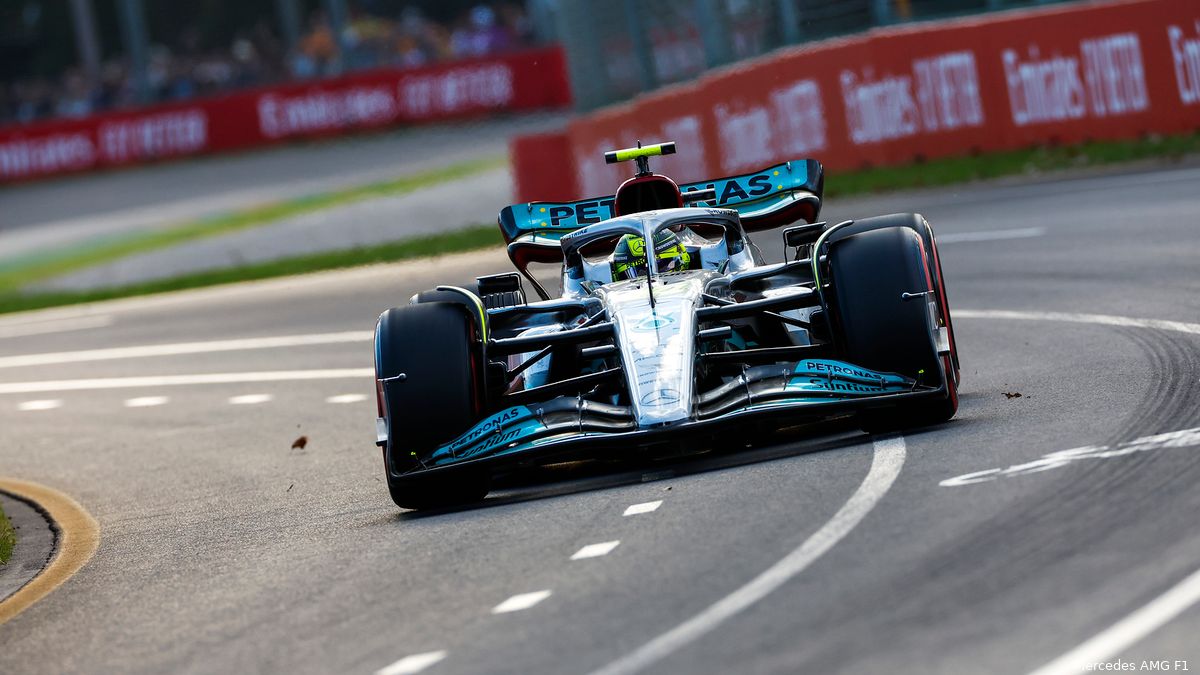 Mercedes equipped W13 Hamilton with sensors to collect data during the Australian Grand Prix