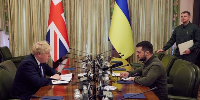 British Prime Minister Boris Johnson will meet Ukrainian President Volodymyr Zelensky in Kyiv on Saturday, March 9, 2022.