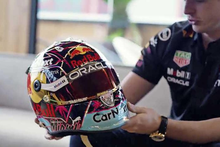 Max Verstappen driving Miami GP in special helmet: 'It's going to be a crazy weekend'