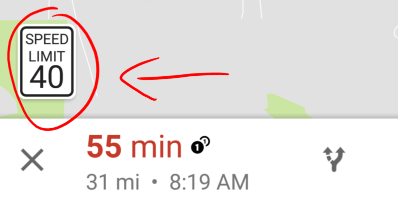 Google Maps Speed ​​Limits