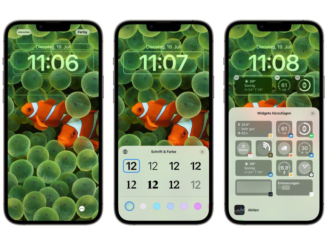 Widgets on iPhone with iOS 16