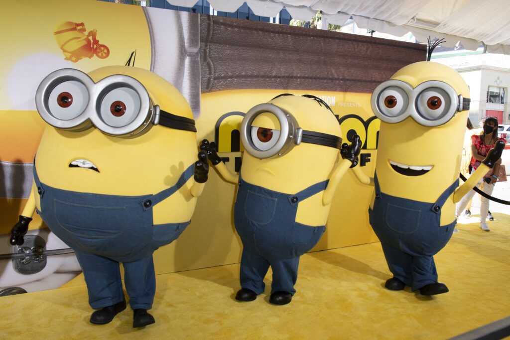 Young men in suits go to Minions here too