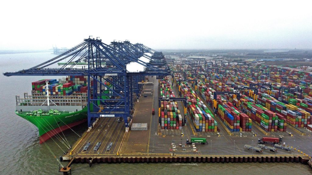 Strike at the UK's largest container port