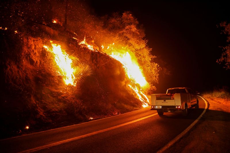 FILE PHOTO: Wishon Fire burns in California