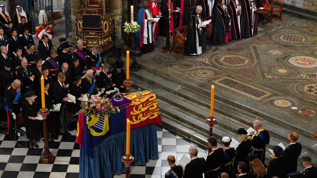 From the spider on the coffin to the fallen note: this also came to prominence during Queen Elizabeth's funeral