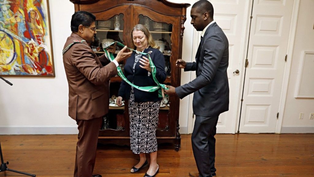 US Ambassador receives prestigious award - Suriname Herald