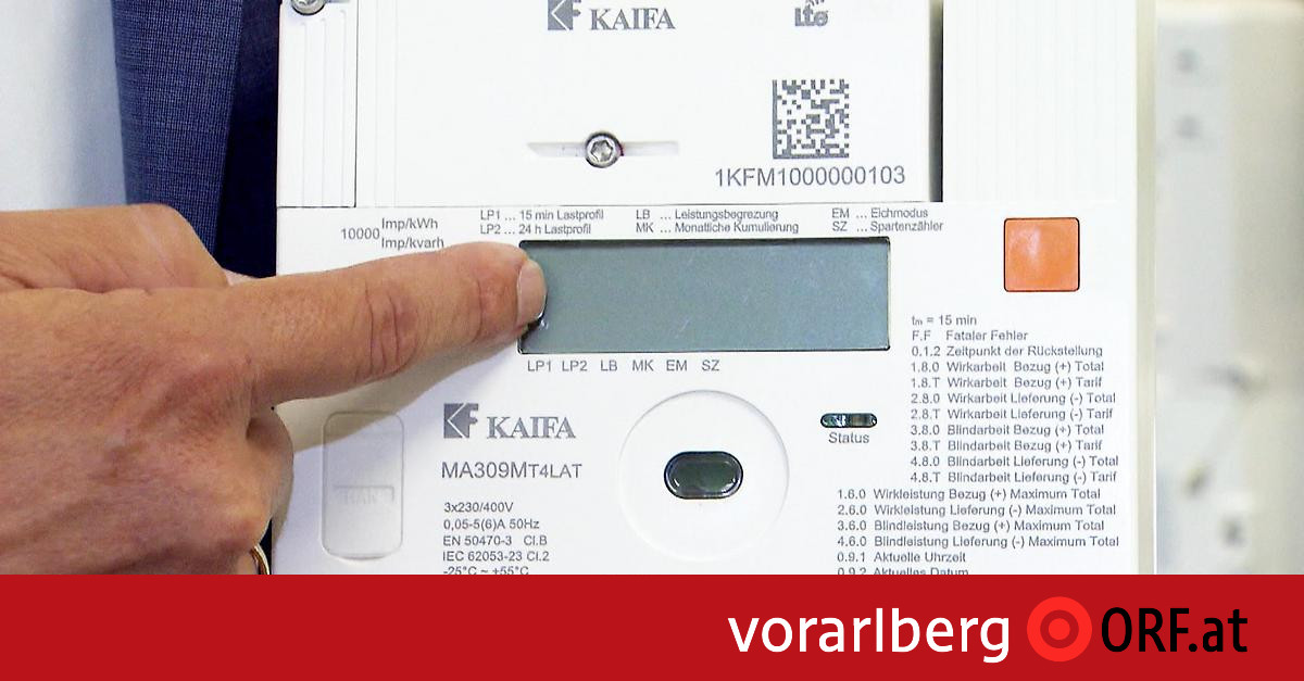 The smart electricity meter accurately shows the consumption
